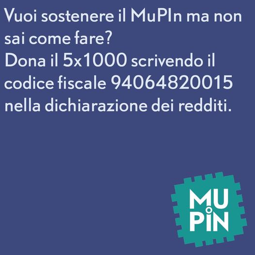 Sostenete il Museo Piemontese dell’Informatica MuPIn con il vostro 5×1000