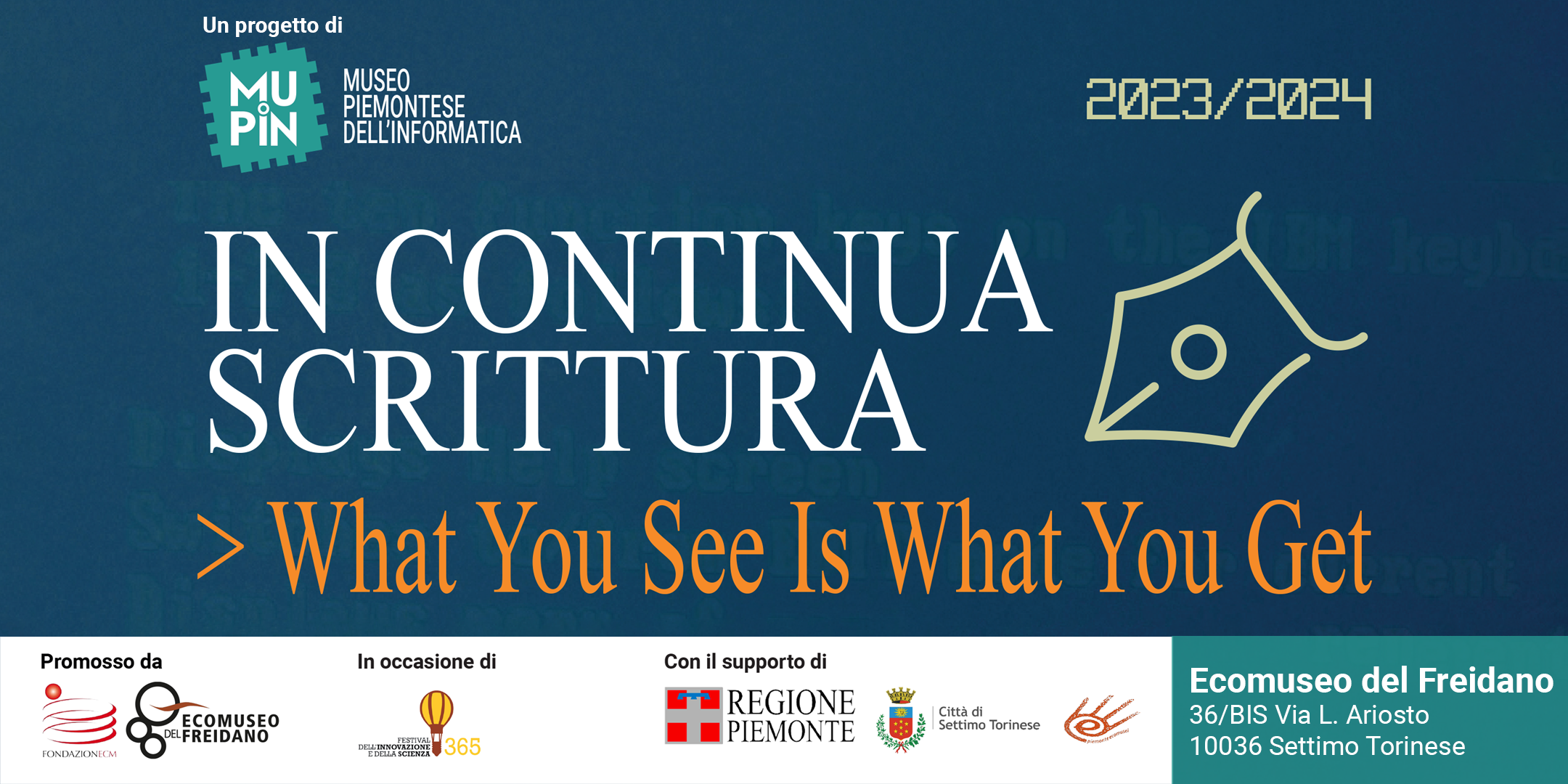 In continua scrittura - mostra Ecomuseo del Freidano Settimo Torinese
